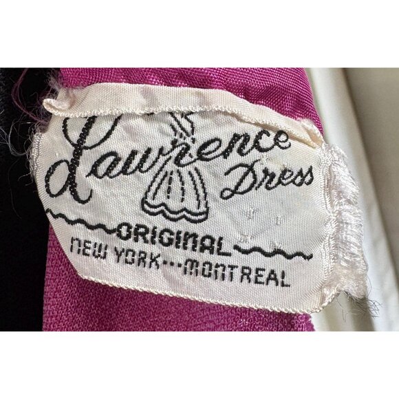 Vintage 1960s two-pieces set, magenta sleeveless dress & matching jacket - Picture 9 of 10